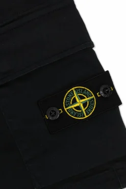 Stone Island Junior CZARNY Szorty z logo
