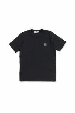 Stone Island Junior CZARNY T-shirt z logo