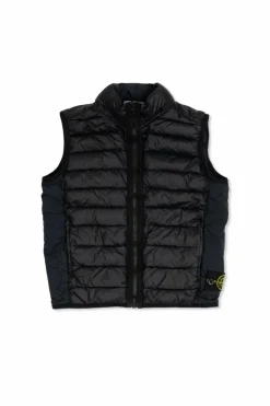 Stone Island Junior CZARNY Kamizelka puchowa