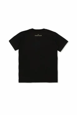 Stone Island Junior CZARNY T-shirt z logo