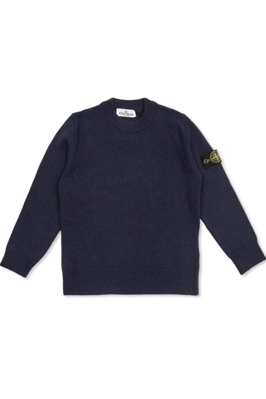 Stone Island Junior GRANATOWY Sweter z logo