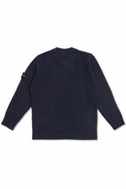 Stone Island Junior GRANATOWY Sweter z logo