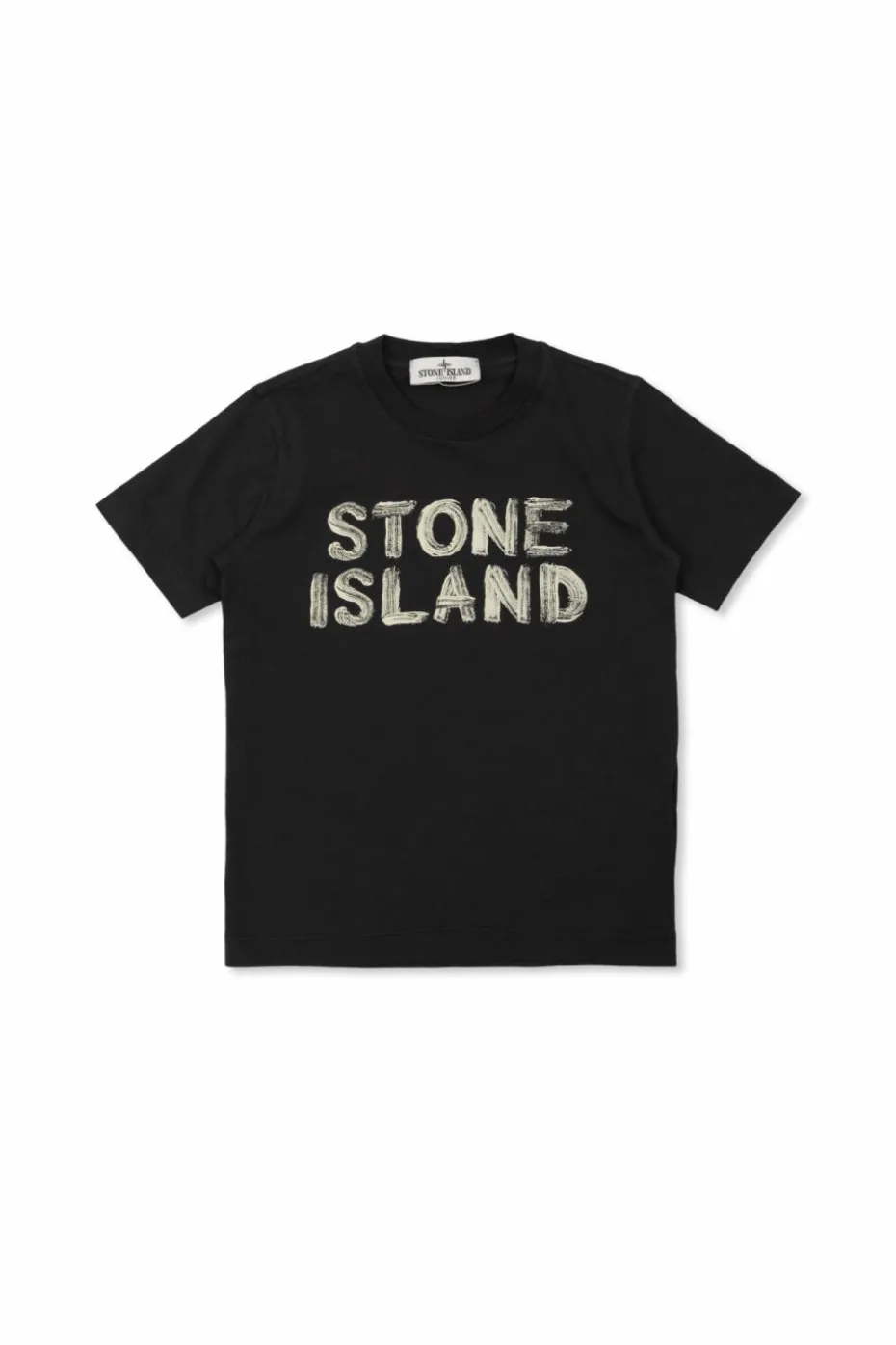 Stone Island Junior GRANATOWY T-shirt z logo