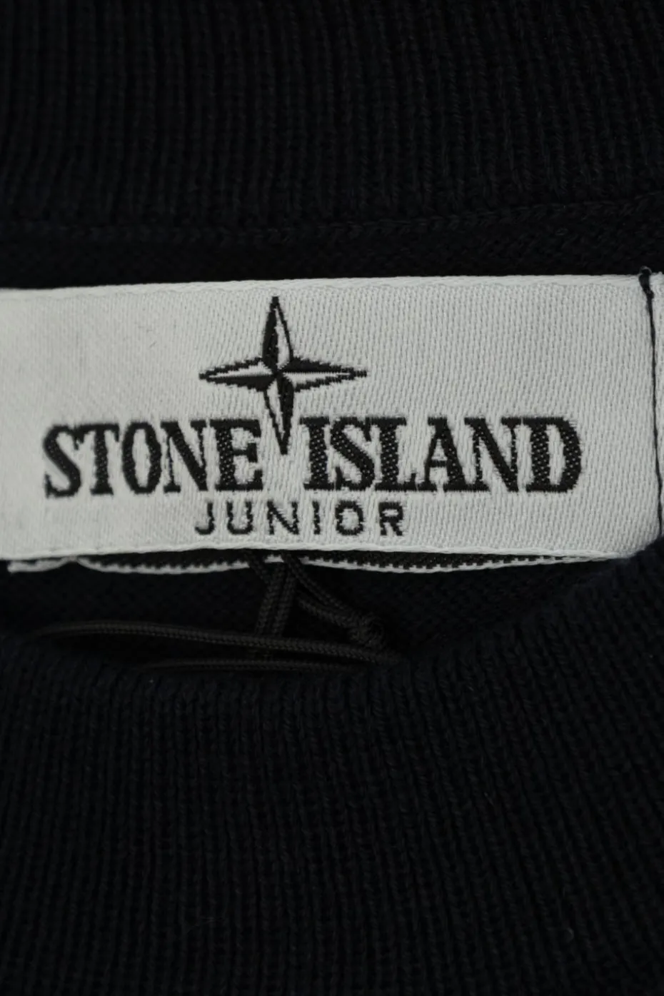 Stone Island Junior GRANATOWY Bawełniany sweter