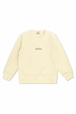 Stone Island Junior kremowy Bluza z logo