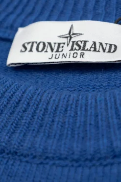 Stone Island Junior NIEBIESKI Sweter z logo