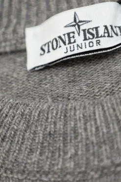Stone Island Junior SZARY Sweter z logo