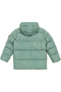 Stone Island Junior ZIELONY Kurtka puchowa z logo