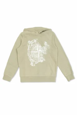 Stone Island Junior ZIELONY Bluza z kapturem