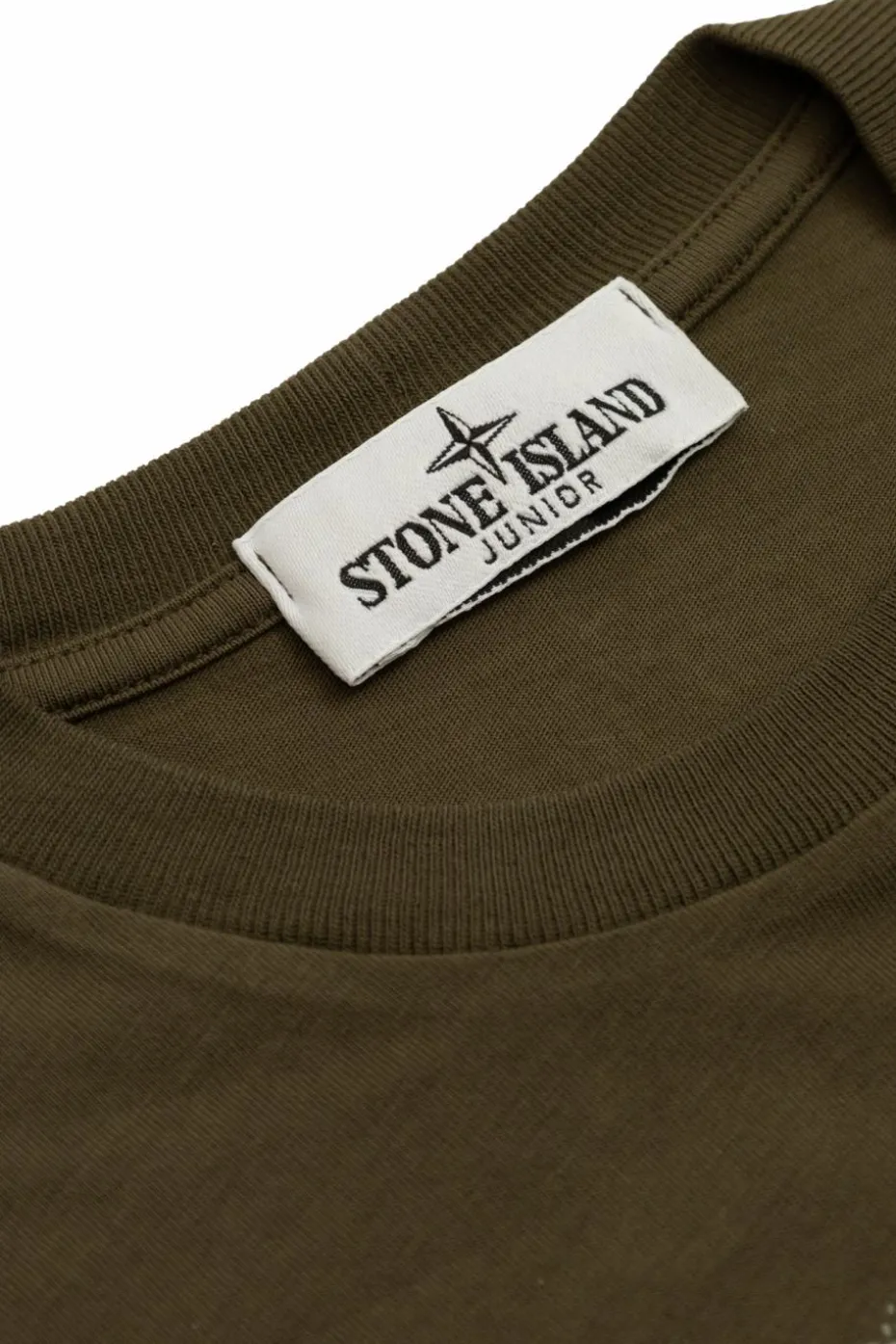 Stone Island Junior ZIELONY T-shirt z logo