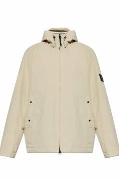 Stone Island kremowy Kurtka z kapturem