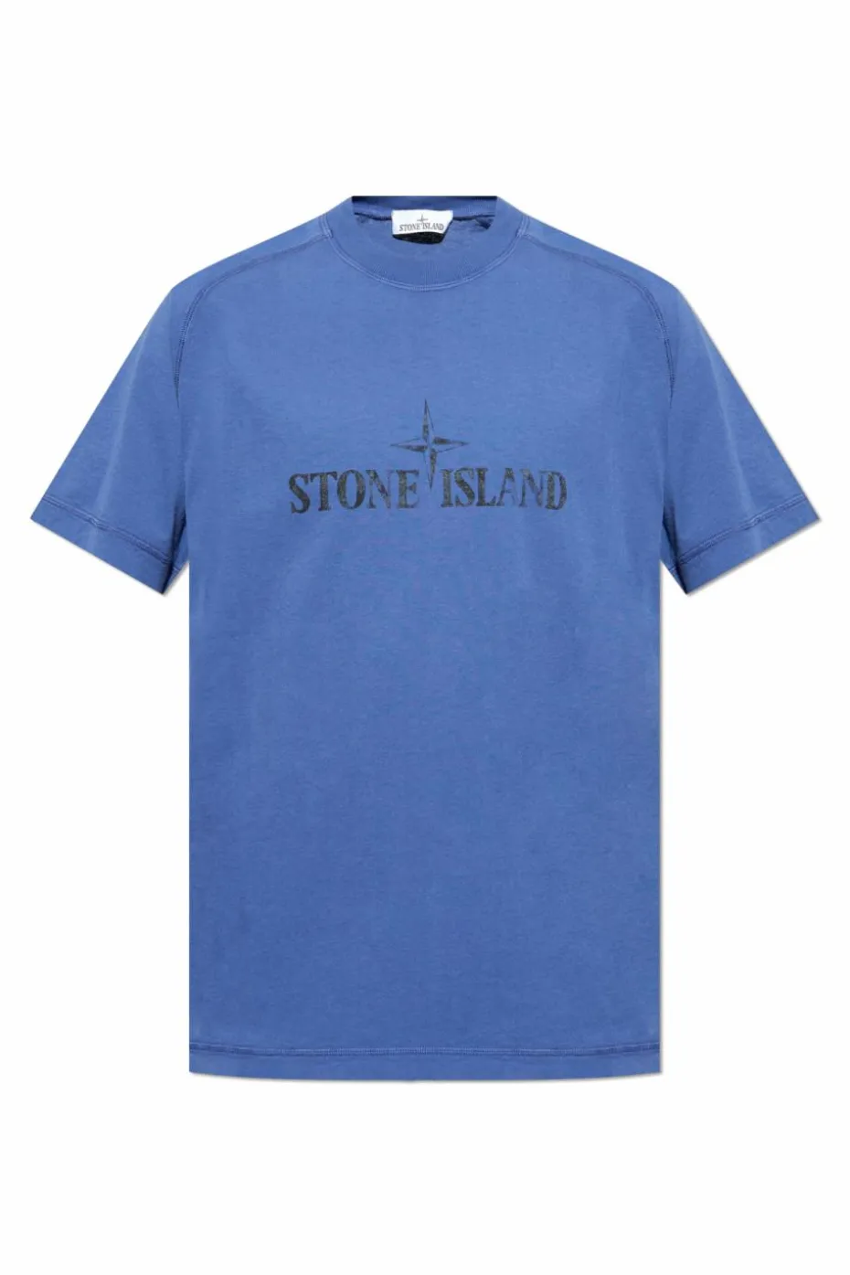 Stone Island NIEBIESKI T-shirt z logo