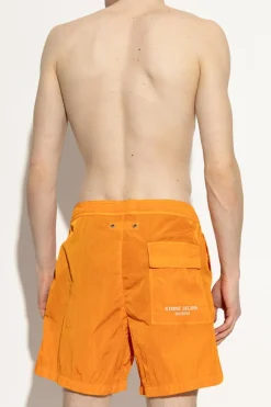 Stone Island POMARAŃCZOWY Szorty kąpielowe 'Marina'