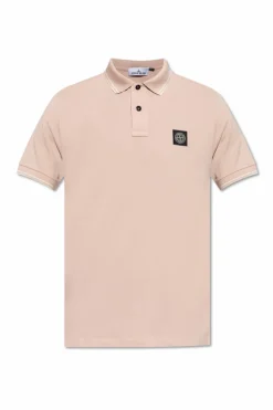 Stone Island RÓŻOWY Polo z logo