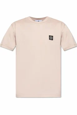 Stone Island RÓŻOWY T-shirt z logo