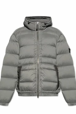 Stone Island SZARY Kurtka puchowa `Seamless Tunnel`