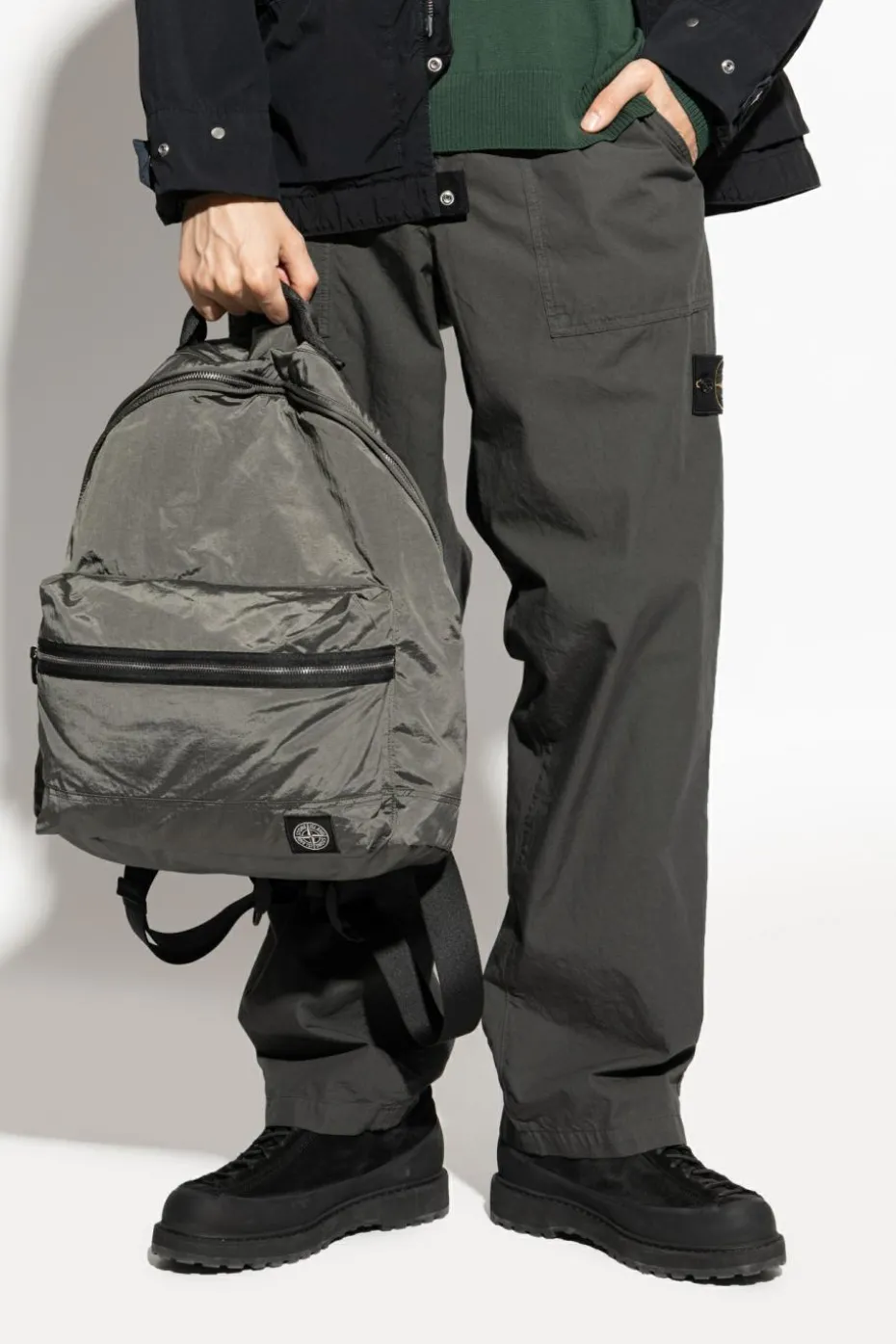 Stone Island SZARY Plecak z logo