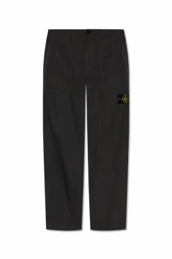 Stone Island SZARY Spodnie z logo