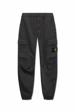 Stone Island SZARY Spodnie z logo