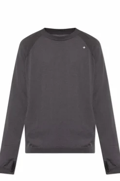 Stone Island SZARY Sweter z logo