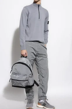 Stone Island SZARY Sweter ze stójką