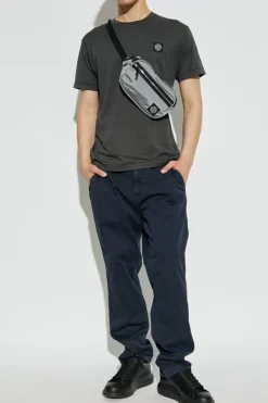 Stone Island SZARY T-shirt z logo
