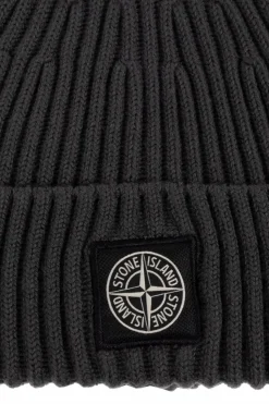 Stone Island SZARY Wełniana czapka