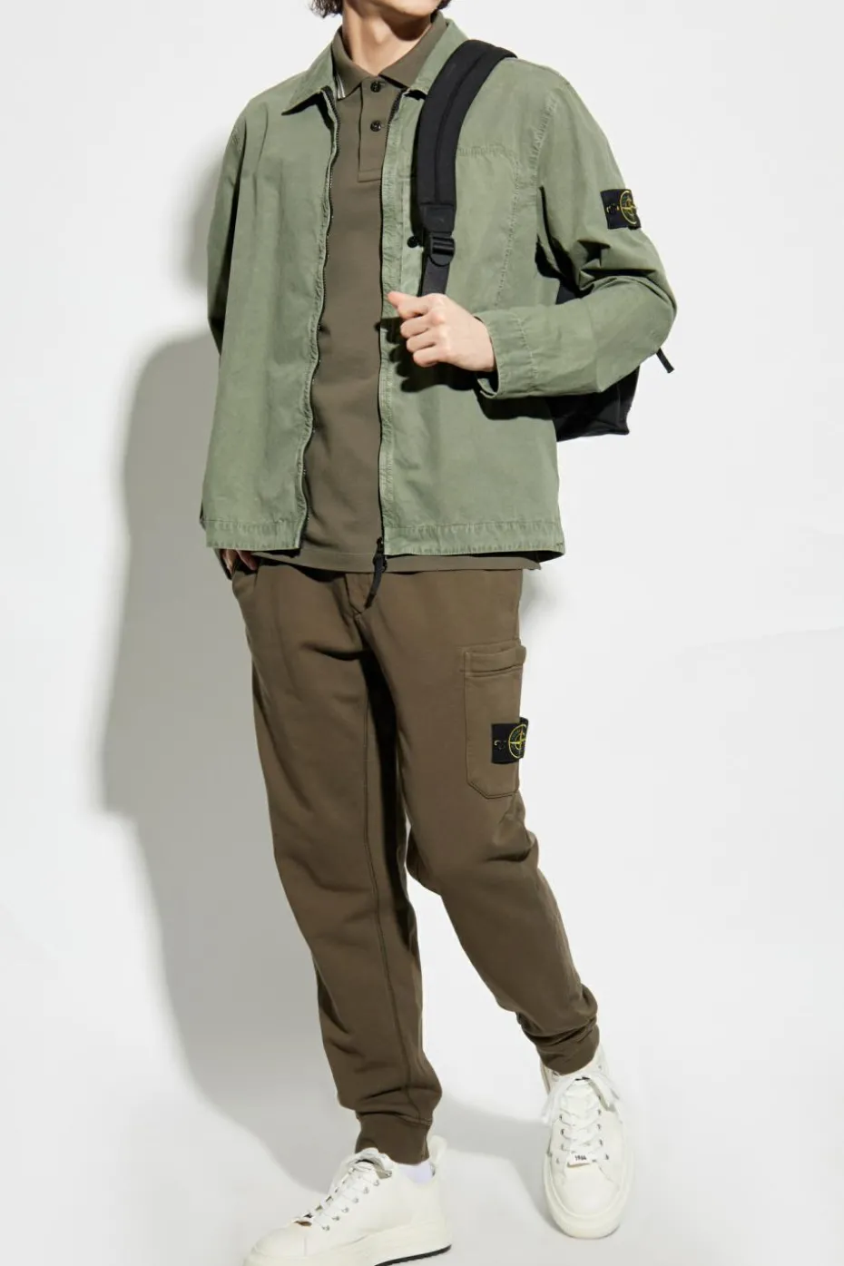 Stone Island ZIELONY Bawełniane polo
