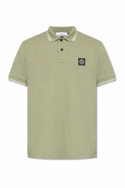 Stone Island ZIELONY Polo z logo
