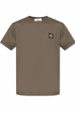 Stone Island ZIELONY T-shirt z logo