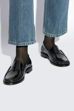 Stuart Weitzman CZARNY Skórzane buty `Lottie`