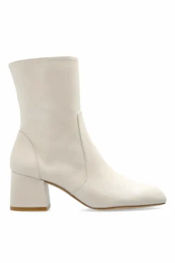Stuart Weitzman kremowy Botki na obcasie `Essentialist`