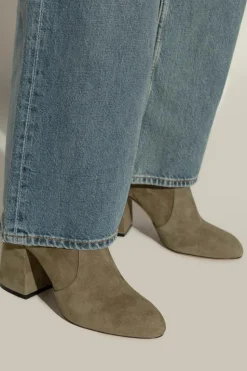 Stuart Weitzman ZIELONY Botki na obcasie `Yuliana`
