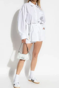 T by Alexander Wang BIAŁY Bawełniane szorty