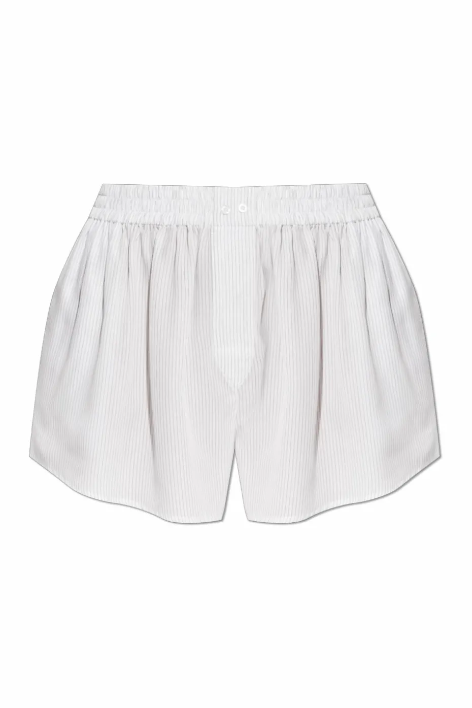 T by Alexander Wang BIAŁY Szorty ze wzorem w prążki