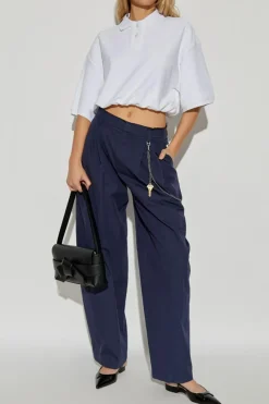 T by Alexander Wang BIAŁY Krótkie polo z wyszytym logo