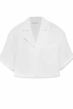 T by Alexander Wang BIAŁY Koszula o luźnym kroju ze wzorem w prążki