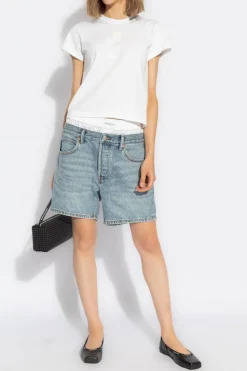 T by Alexander Wang BIAŁY T-shirt z logo