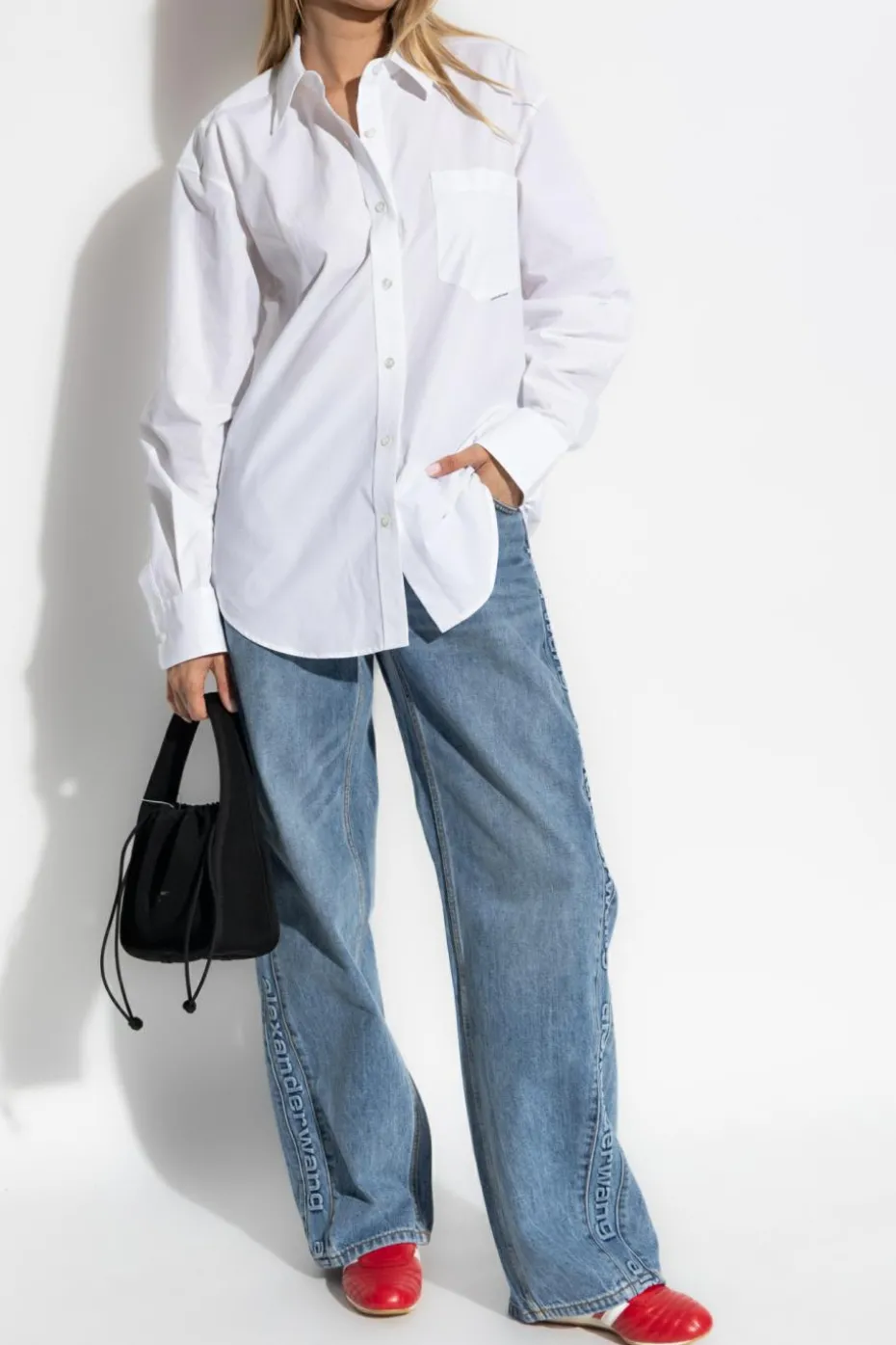 T by Alexander Wang BIAŁY Koszula z kieszenią