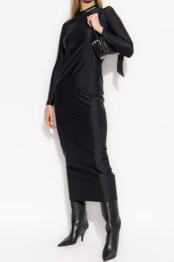 T by Alexander Wang CZARNY Sukienka z logo