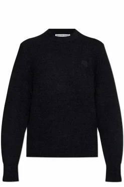 T by Alexander Wang CZARNY Sweter z logo
