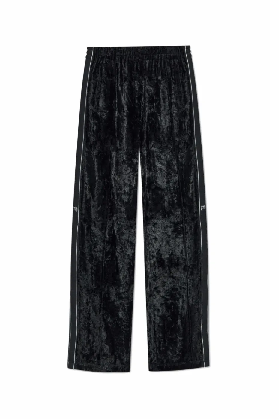 T by Alexander Wang CZARNY Aksamitne spodnie