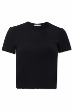 T by Alexander Wang CZARNY T-shirt z logo