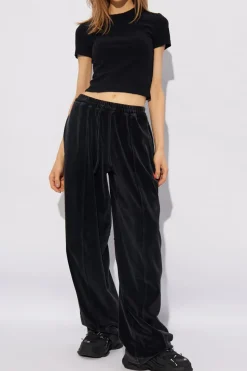 T by Alexander Wang CZARNY T-shirt z logo