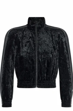 T by Alexander Wang CZARNY Aksamitna bluza