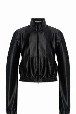 T by Alexander Wang CZARNY Bluza o połyskującym wykończeniu