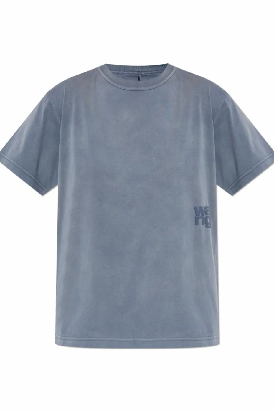 T by Alexander Wang NIEBIESKI T-shirt z nadrukowanym logo
