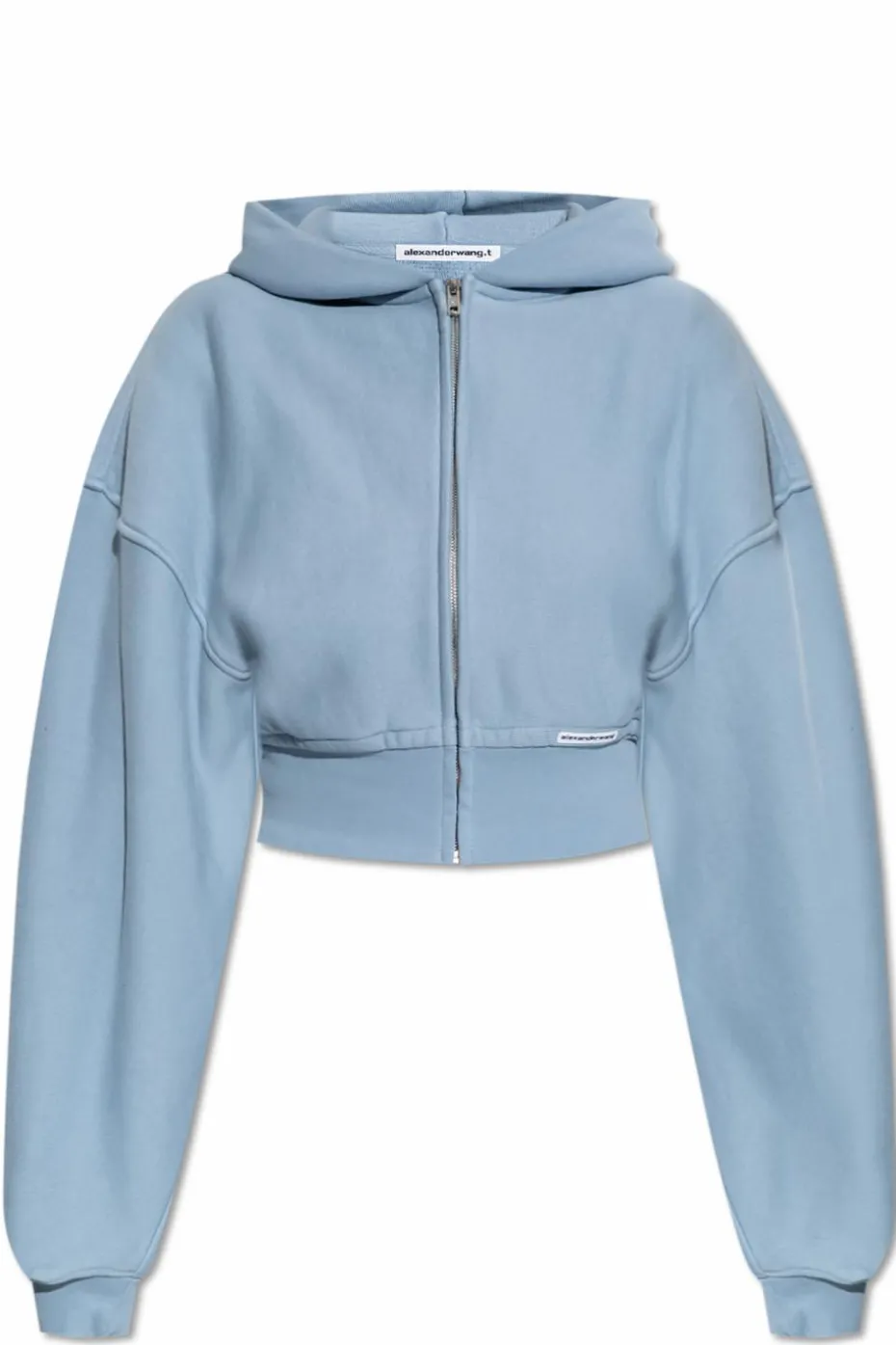 T by Alexander Wang NIEBIESKI Bluza z kapturem