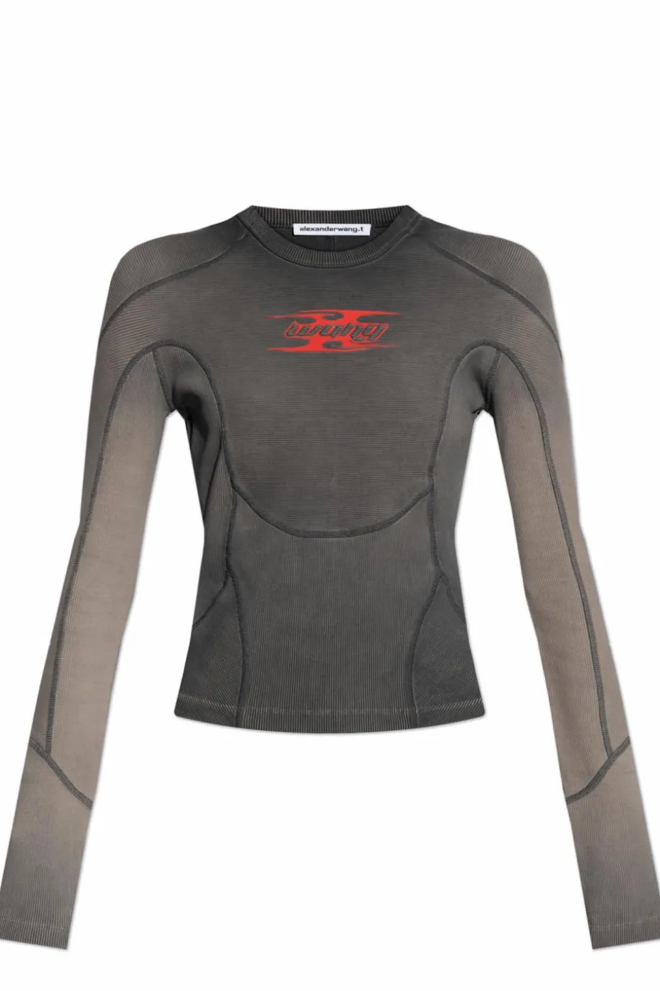 T by Alexander Wang SZARY Top z długimi rękawami
