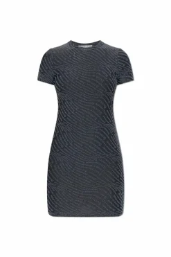 T by Alexander Wang SZARY Sukienka o dopasowanym kroju